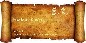 Eszter Kevin névjegykártya